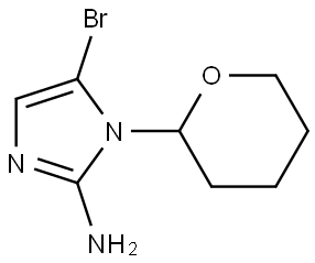 5-bromo-1-(tetrahydro-2H-pyran-2-yl)-1H-imidazol-2-amine Struktur