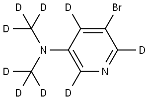 5-bromo-N,N-bis(methyl-d3)pyridin-3-amine-2,4,6-d3 Struktur