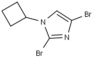 2,4-dibromo-1-cyclobutyl-1H-imidazole Struktur