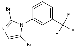 2,5-dibromo-1-(3-(trifluoromethyl)phenyl)-1H-imidazole Struktur