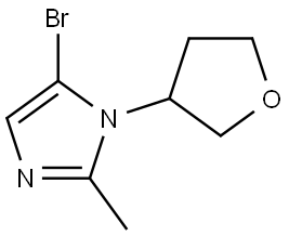 5-bromo-2-methyl-1-(tetrahydrofuran-3-yl)-1H-imidazole Struktur