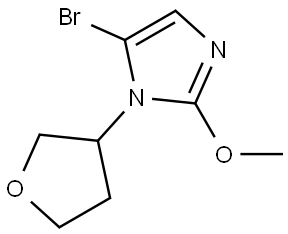 5-bromo-2-methoxy-1-(tetrahydrofuran-3-yl)-1H-imidazole Struktur