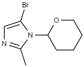 5-bromo-2-methyl-1-(tetrahydro-2H-pyran-2-yl)-1H-imidazole Struktur