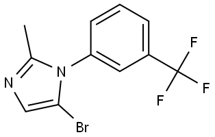 5-bromo-2-methyl-1-(3-(trifluoromethyl)phenyl)-1H-imidazole Struktur