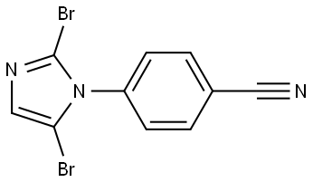 4-(2,5-dibromo-1H-imidazol-1-yl)benzonitrile Struktur