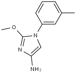 2-methoxy-1-(m-tolyl)-1H-imidazol-4-amine Struktur