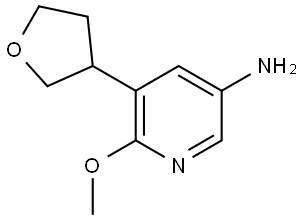 6-methoxy-5-(tetrahydrofuran-3-yl)pyridin-3-amine Struktur