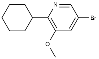 5-bromo-2-cyclohexyl-3-methoxypyridine Struktur