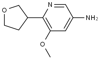 5-methoxy-6-(tetrahydrofuran-3-yl)pyridin-3-amine Struktur