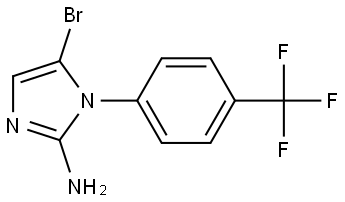 5-bromo-1-(4-(trifluoromethyl)phenyl)-1H-imidazol-2-amine Struktur