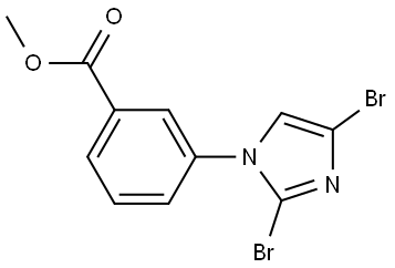 methyl 3-(2,4-dibromo-1H-imidazol-1-yl)benzoate Struktur