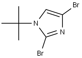 2,4-dibromo-1-(tert-butyl)-1H-imidazole Struktur