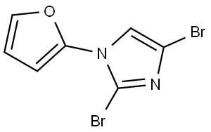 2,4-dibromo-1-(furan-2-yl)-1H-imidazole Struktur