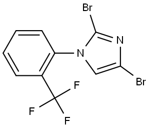 2,4-dibromo-1-(2-(trifluoromethyl)phenyl)-1H-imidazole Struktur