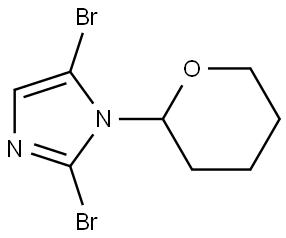 2,5-dibromo-1-(tetrahydro-2H-pyran-2-yl)-1H-imidazole Struktur