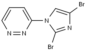 3-(2,4-dibromo-1H-imidazol-1-yl)pyridazine Struktur