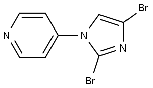 4-(2,4-dibromo-1H-imidazol-1-yl)pyridine Struktur