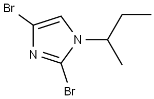 2,4-dibromo-1-(sec-butyl)-1H-imidazole Struktur