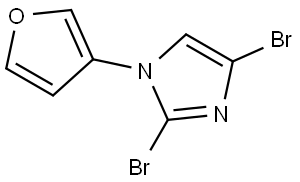 2,4-dibromo-1-(furan-3-yl)-1H-imidazole Struktur