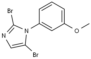 2,5-dibromo-1-(3-methoxyphenyl)-1H-imidazole Struktur