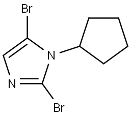 2,5-dibromo-1-cyclopentyl-1H-imidazole Struktur