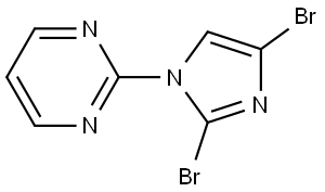 2-(2,4-dibromo-1H-imidazol-1-yl)pyrimidine Struktur