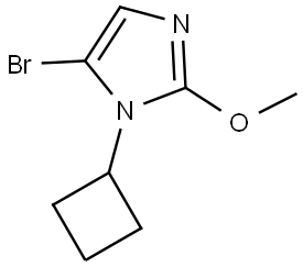 5-bromo-1-cyclobutyl-2-methoxy-1H-imidazole Struktur