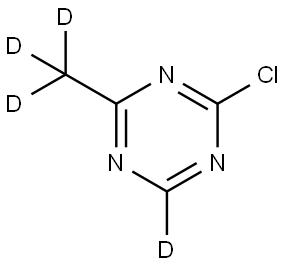 2-chloro-4-(methyl-d3)-1,3,5-triazine-6-d Struktur