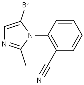 2-(5-bromo-2-methyl-1H-imidazol-1-yl)benzonitrile Struktur