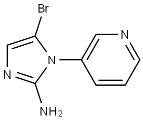 5-bromo-1-(pyridin-3-yl)-1H-imidazol-2-amine Struktur