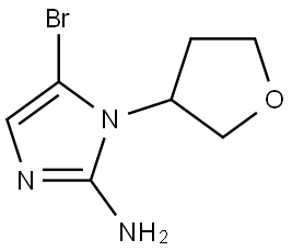 5-bromo-1-(tetrahydrofuran-3-yl)-1H-imidazol-2-amine Struktur