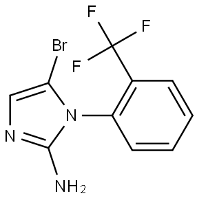 5-bromo-1-(2-(trifluoromethyl)phenyl)-1H-imidazol-2-amine Struktur