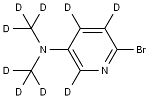 6-bromo-N,N-bis(methyl-d3)pyridin-3-amine-2,4,5-d3 Struktur