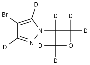 4-bromo-1-(oxetan-3-yl-d5)-1H-pyrazole-3,5-d2 Struktur