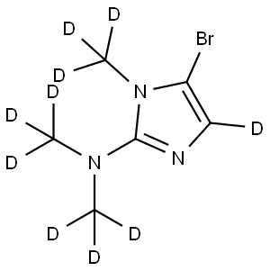 5-bromo-N,N,1-tris(methyl-d3)-1H-imidazol-2-amine-4-d Struktur