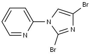 2-(2,4-dibromo-1H-imidazol-1-yl)pyridine Struktur