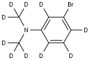 3-bromo-N,N-bis(methyl-d3)aniline-2,4,5,6-d4 Struktur