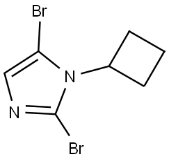 2,5-dibromo-1-cyclobutyl-1H-imidazole Struktur