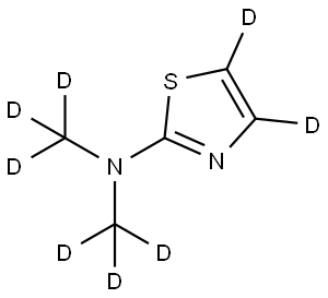 N,N-bis(methyl-d3)thiazol-2-amine-d2 Struktur