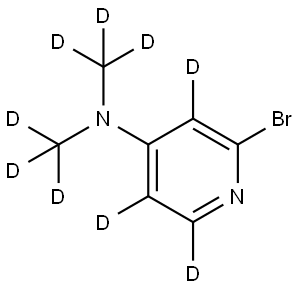 2-bromo-N,N-bis(methyl-d3)pyridin-4-amine-3,5,6-d3 Struktur