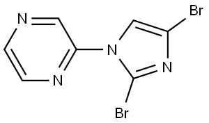 2-(2,4-dibromo-1H-imidazol-1-yl)pyrazine Struktur