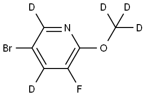 5-bromo-3-fluoro-2-(methoxy-d3)pyridine-4,6-d2 Struktur