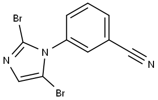 3-(2,5-dibromo-1H-imidazol-1-yl)benzonitrile Struktur