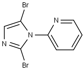 2-(2,5-dibromo-1H-imidazol-1-yl)pyridine Struktur