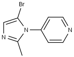 4-(5-bromo-2-methyl-1H-imidazol-1-yl)pyridine Struktur