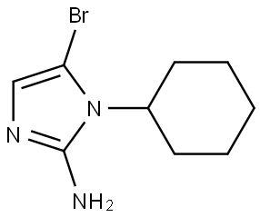 5-bromo-1-cyclohexyl-1H-imidazol-2-amine Struktur