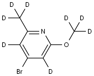 4-bromo-2-(methoxy-d3)-6-(methyl-d3)pyridine-3,5-d2 Struktur