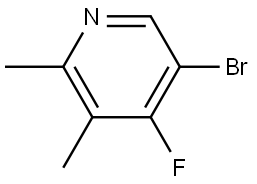 5-bromo-4-fluoro-2,3-dimethylpyridine Struktur