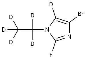 4-bromo-1-(ethyl-d5)-2-fluoro-1H-imidazole-5-d Struktur