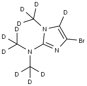 4-bromo-N,N,1-tris(methyl-d3)-1H-imidazol-2-amine-5-d Struktur